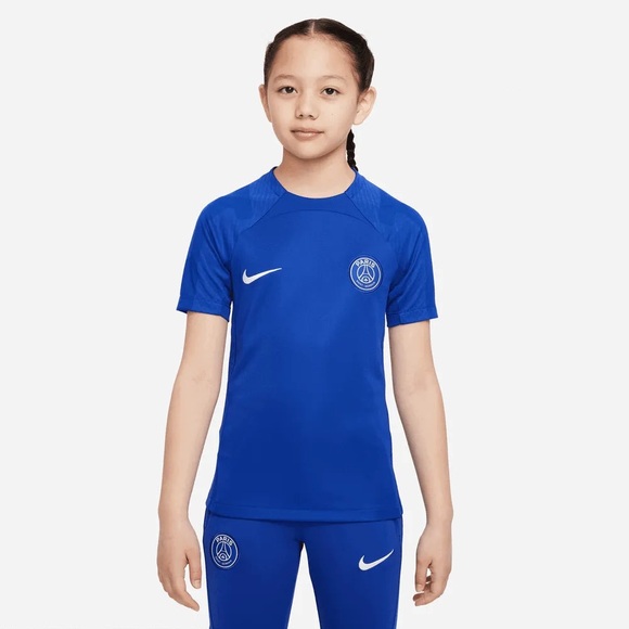 Nike Other - NWT Nike 2022-23 PSG DF Strike SS Youth Top Blue‎ Size Small slim fit